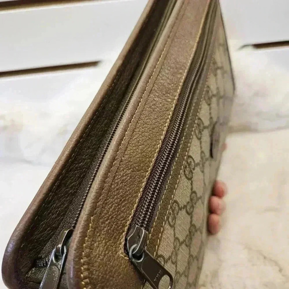 Brown PVC  Monogram Clutch - Picture 12 of 16